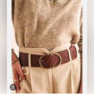 Sezane Fétiche Belt Chocolat Tressé Héritage - Size 90
